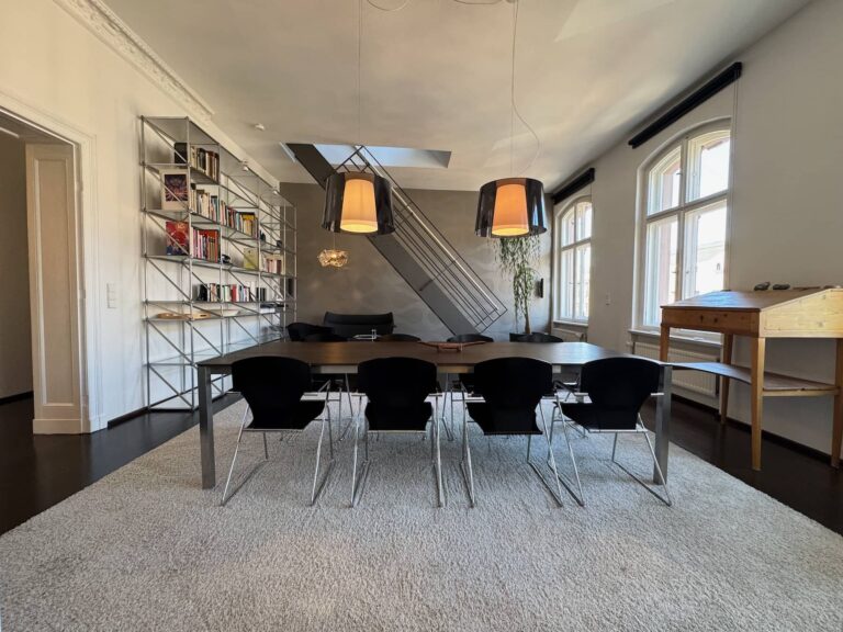 Light-filled rooftop maisonette interior, Berlin Bergmannkiez Kreuzberg