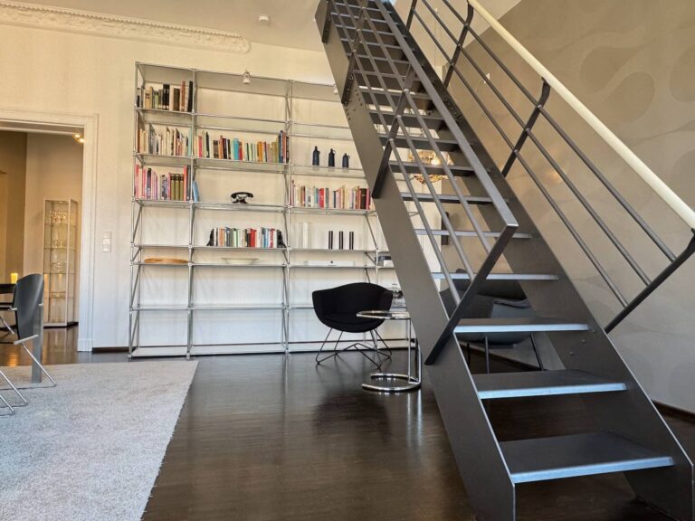Interior view of two-story Berlin maisonette in Bergmannkiez