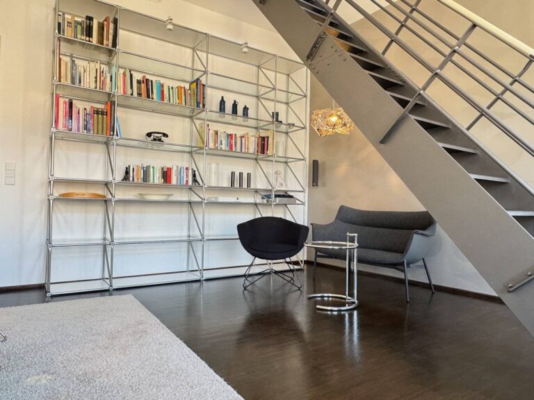 Interior view of two-story Berlin maisonette in Bergmannkiez