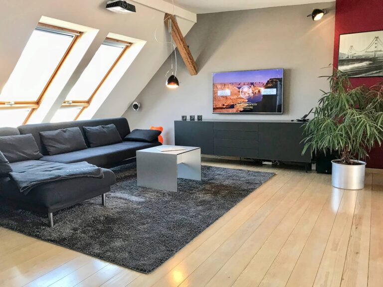 5th floor living area with skylights, Bergmannkiez Berlin penthouse