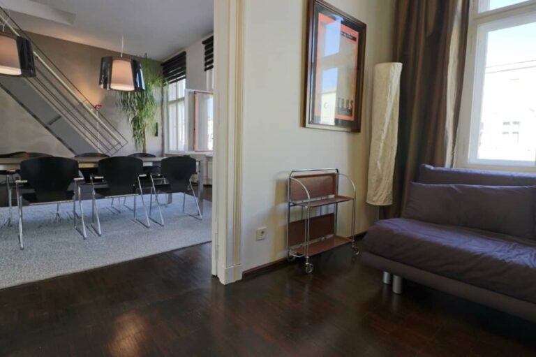 Bedroom with parquet flooring, 4th floor Berlin Kreuzberg maisonette